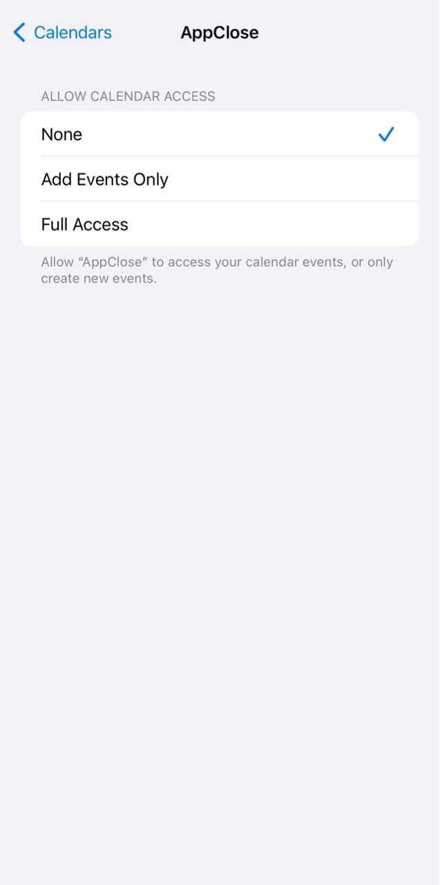 How do I sync or unsync my phone and app calendar? AppClose