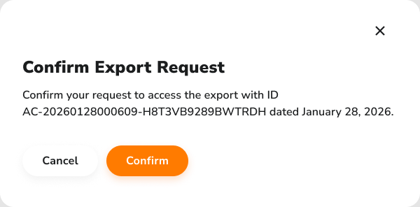 Confirm the request